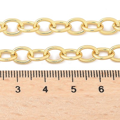 Brass Cable Chain Necklaces NJEW-H206-15G-1