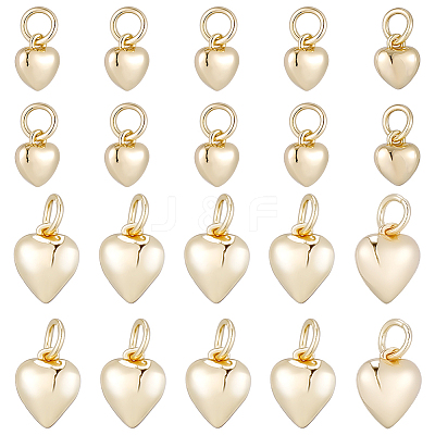 20Pcs 2 Styles Rack Plating Brass Pendants KK-BBC0024-86-1