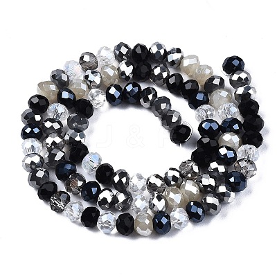 Electroplate Glass Beads Strands EGLA-SZ0001-32I-1
