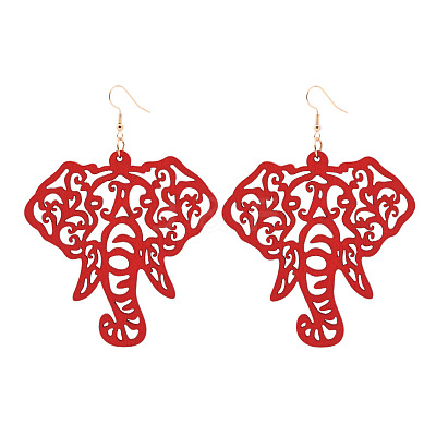 Hollow Wood Dangle Earrings FS-WG18EE7-01-1