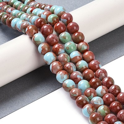 Baking Paint Glass Bead Strands GLAA-H031-01B-04-1