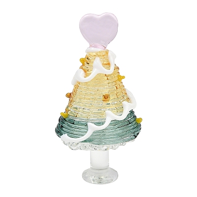 Handmade Lampwork Christmas Tree Ornaments LAMP-C026-06B-1