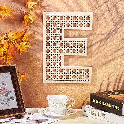 Hollow Wooden 3D Letter Wall Stickers HJEW-WH0043-57E-1