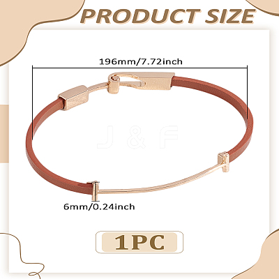 1Pc PU Leather Bangles for Women BJEW-LP0003-49A-1