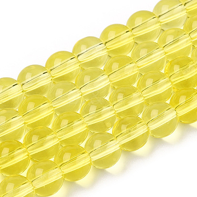 Transparent Glass Beads Strands X-GLAA-T032-T6mm-12-1