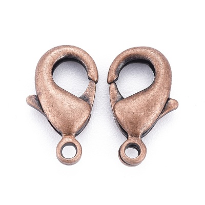 Brass Lobster Claw Clasps X-KK-902-R-NF-1