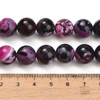 Natural Fire Crackle Agate(Dyed & Heated) Beads Strands G-K425-A06-12mm-1