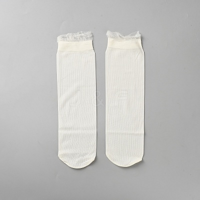 Solid Color Acrylic Fiber Socks AJEW-WH20067-059A-1