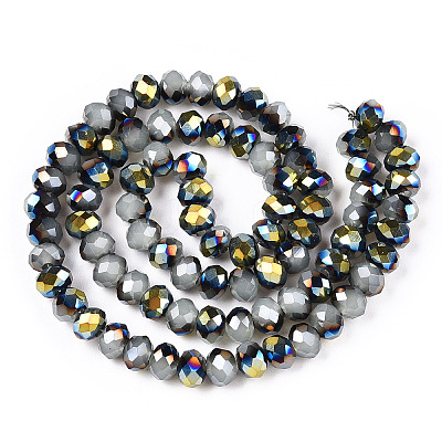 Electroplate Glass Beads Strands X-EGLA-A034-J6mm-S06-A-1