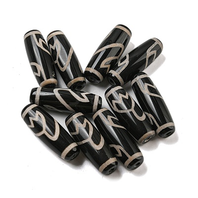 Tibetan Style dZi Beads Strands G-P526-B01-1