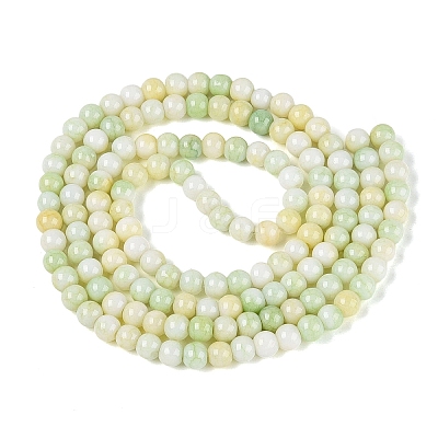 Ombre Effect Opaque Crackle Glass Beads Strands GLAA-Q106-01A-A07-1