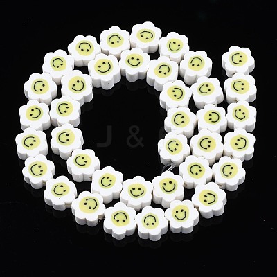 Handmade Polymer Clay Bead Strands CLAY-N006-73J-1