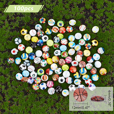 100pcs Glass Cabochons GGLA-PH0001-16-1