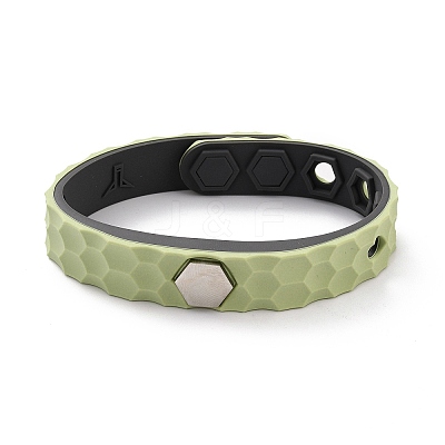 Flat Silicone Cord Bracelets LS-BJEW-F421-01E-1