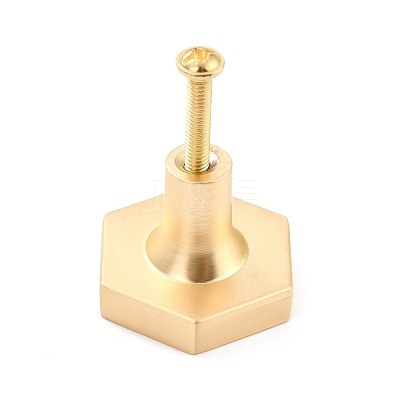 Hexagon with Marble Pattern Brass Box Handles & Knobs DIY-P054-C02-1