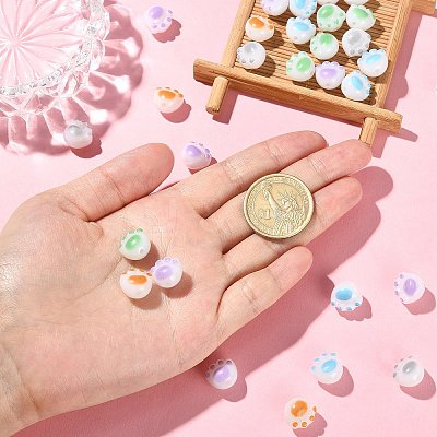 100Pcs Opaque Acrylic Beads OACR-CJ0001-31-1