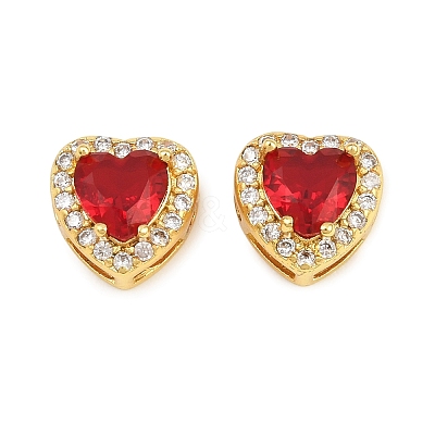 Brass Pave Cubic Zirconia Beads CU-CBA3D67-08G-07-1