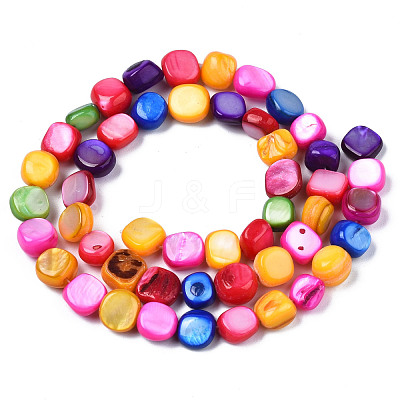 Natural Trochid Shell/Trochus Shell Beads Strands SHEL-S258-083-B08-1