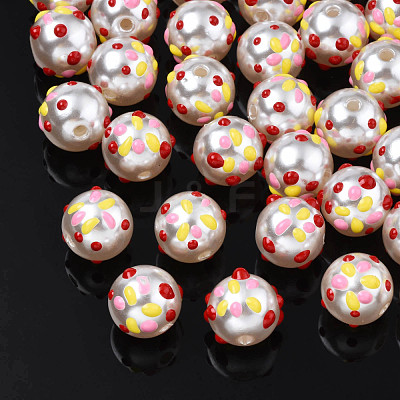 ABS Plastic Imitation Pearl Beads KY-N015-103-1