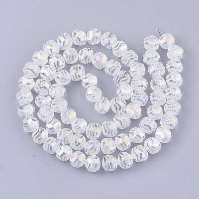 Electroplate Glass Beads Strands EGLA-T018-01-C04-1