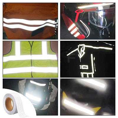 Honeycomb Patern PVC Reflective Self Adhesive Safety Tapes for Cars DIY-WH0430-382-1