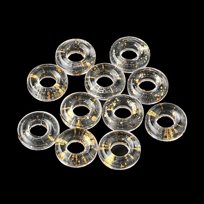 Transparent Glass European Beads GLAA-D009-01H-1