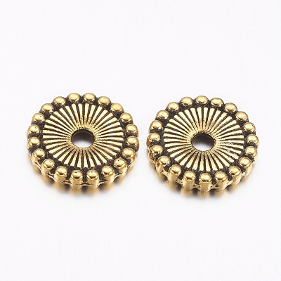 Tibetan Style Spacer Beads TIBE-47916-AG-FF-1