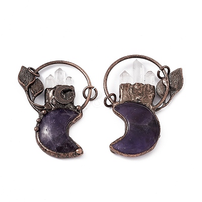 Natural Amethyst Big Pendants G-D483-02AB-1