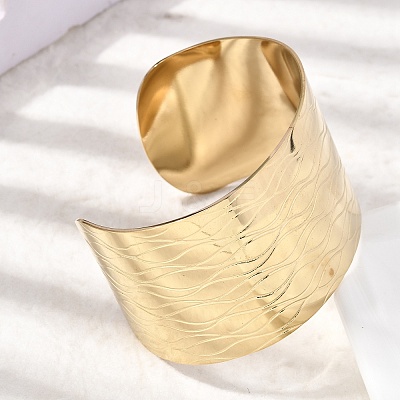 316L Surgical Stainless Steel Cuff Bangles BJEW-D454-01D-G-1
