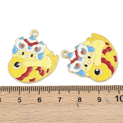 New Year's Day Alloy Enamel Pendants FIND-I067-03G-03-1