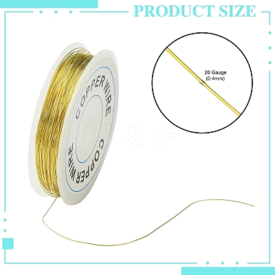 Round Copper Jewelry Wire X-CWIR-CW0.4mm-07-1