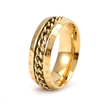 Rotatable Stainless Steel Finger Ring PW-WG0C89D-14-1