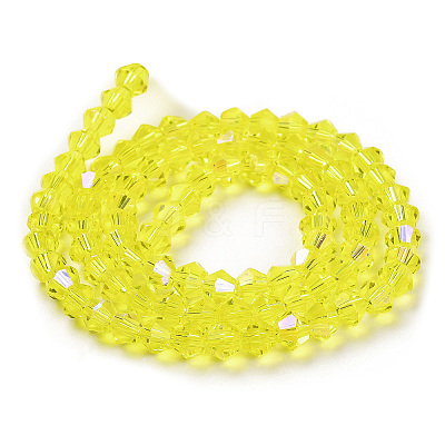 Transparent Electroplate Glass Beads Strands EGLA-A039-T4mm-L21-1