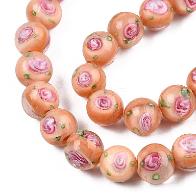 Handmade Lampwork Beads Strands LAMP-N021-45F-1