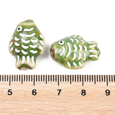 Handmade Porcelain Beads PORC-K010-08-05-1