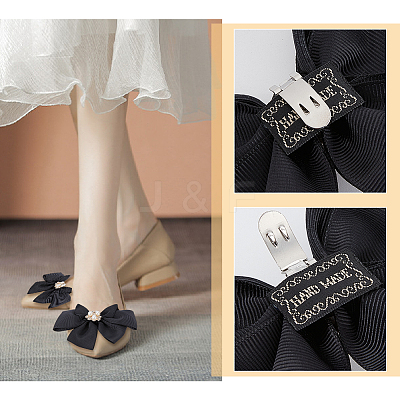 Polyester Bowknot Shoe Decorations FIND-WH0002-18A-1