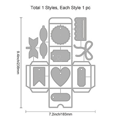 Carbon Steel Cutting Dies Stencils DIY-WH0309-993-1
