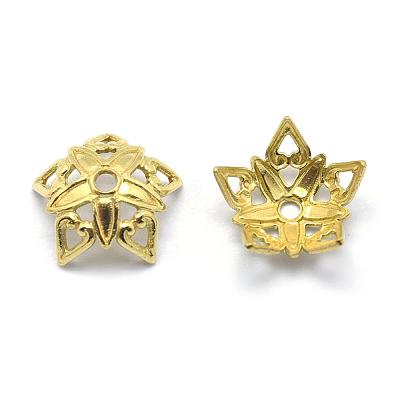 Brass Bead Caps KK-G319-01C-RS-1