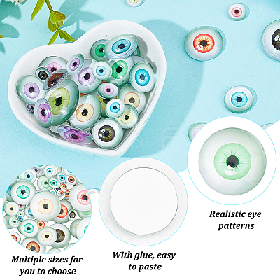 200Pcs 8 Styles Glass Craft Eyes Cabochons DIY-GO0001-86-1