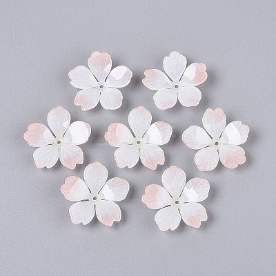 Flower Acrylic Bead Caps SACR-T017-51B-1