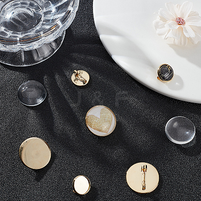 DIY Blank Dome Brooch Making Kit DIY-BBC0001-37-1