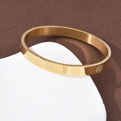 304 Stainless Steel Hinged Bangles for Women BJEW-B161-11G-02-1