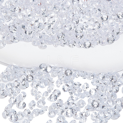 500Pcs Cubic Zirconia Cabochons ZIRC-PH0001-40-1