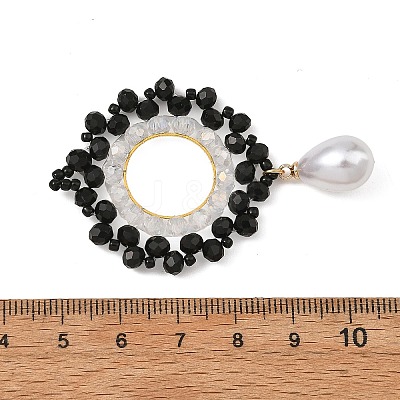 Glass & Brass Pendants PALLOY-MZ01381-01-1