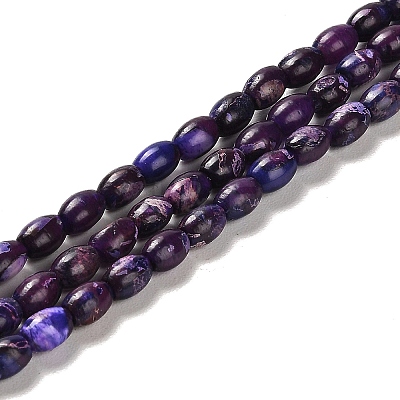 Synthetic Regalite/Imperial Jasper/Sea Sediment Jasper Beads Strands G-F765-J02-01-1