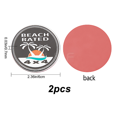 2Pcs 3D Aluminum Car Stickers DIY-GF0005-81C-1