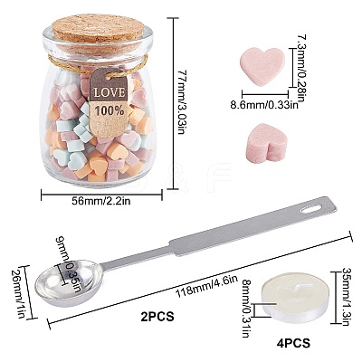Sealing Wax Particles Kits for Retro Seal Stamp DIY-CP0003-60O-1