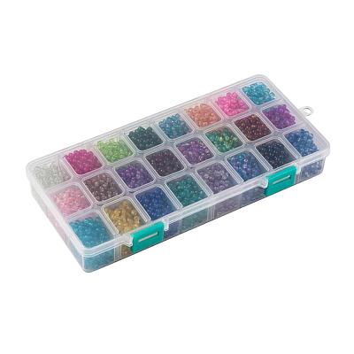 Spray Painted Crackle Glass Beads CCG-JP0001-01A-1