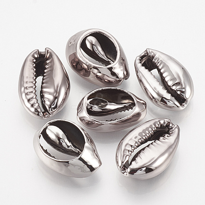UV Plated Cowrie Shell Beads X-SHEL-S269-80A-1