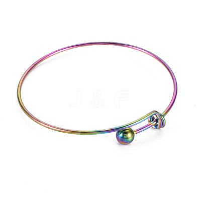 Adjustable Ion Plating(IP) 304 Stainless Steel Expandable Bangle Making STAS-S119-011-1